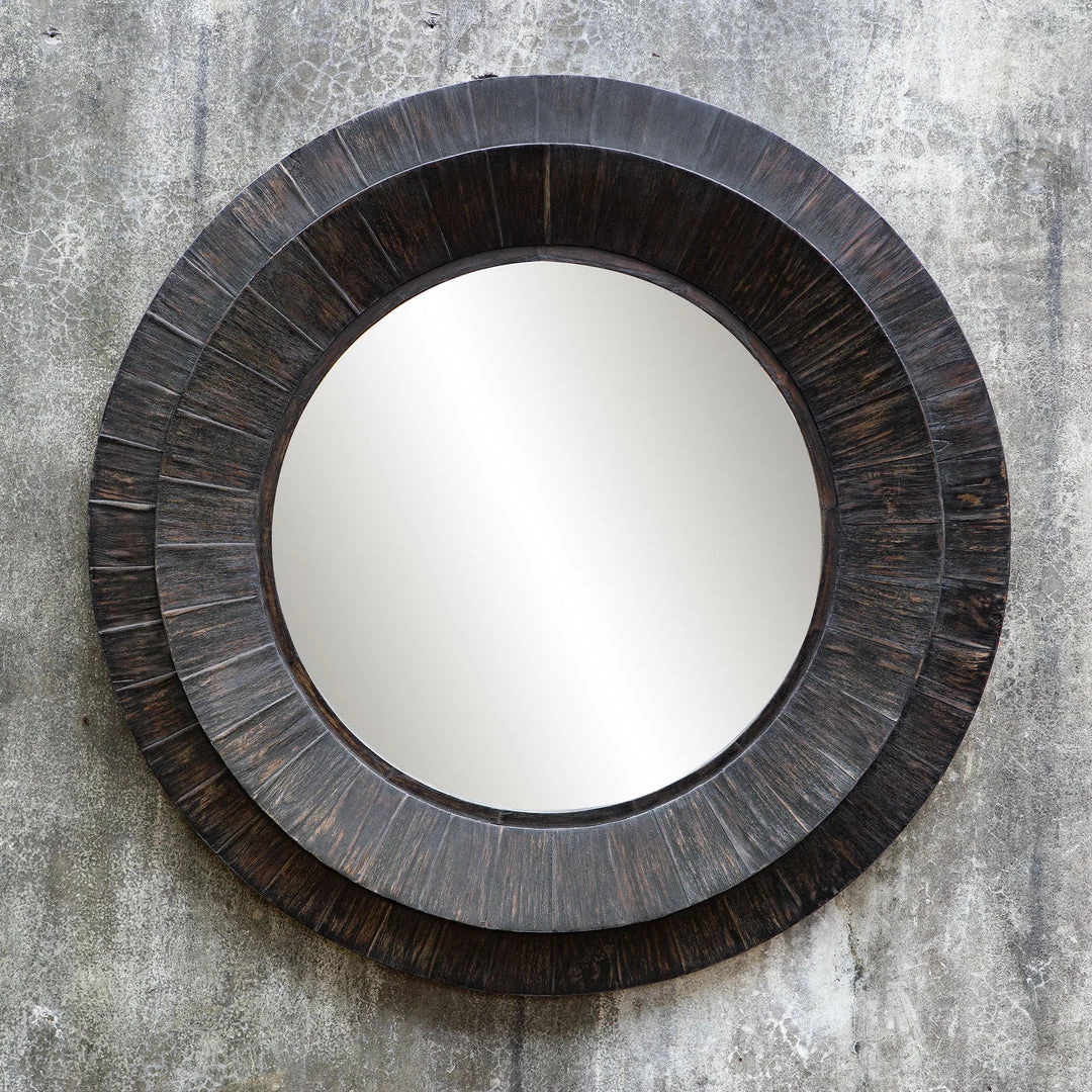 Accessories Uttermost Corral Round Wood Mirror 7 Accessories Uttermost Corral Round Wood Mirror