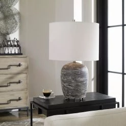 Uttermost Transpose Satin Black Table Lamp Accessories