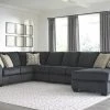 Signature Design By Ashley® Eltmann - Left Arm Facing Corner Chaise, Armless Loveseat, Right Arm Facing Sofa With Corner Wedge Sectional Sectionals