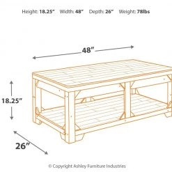 Ashley Furniture Fregine - Whitewash - Lift Top Cocktail Table Tables