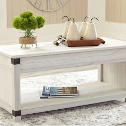 Ashley Furniture Bayflynn - Whitewash - Rect Lift Top Cocktail Table