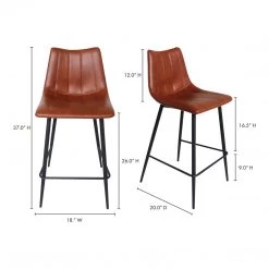 Moe's Home Collection Alibi Counter Stool Brown-m2 Stools