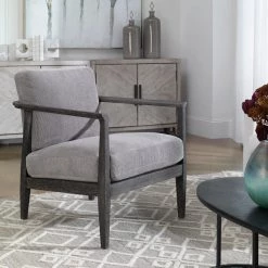Chairs Uttermost Brunei Modern Gray Accent Chair