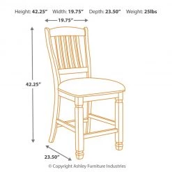 Ashley Furniture Bolanburg - Brown / Beige / Best In Class - Upholstered Barstool (2/CN) Stools