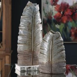 Uttermost Invano Leaf Vases S/2