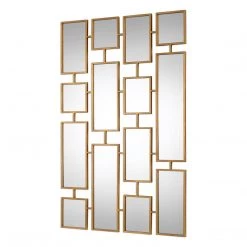 Accessories Uttermost Kennon Forged Gold Rectangles Mirror