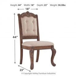 Ashley Furniture Charmond - Brown - Dining Uph Side Chair (2/cn) Chairs