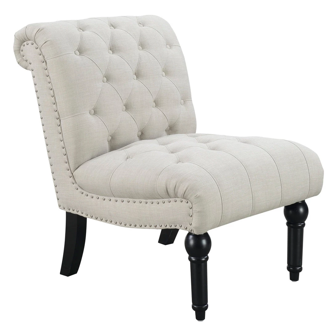 Emerald Home Hutton II Tufted Chair, Ivory 7 Emerald Home Hutton II Tufted Chair, Ivory