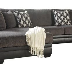 Benchcraft® Sectionals Kumasi - Gray Dark - Laf Chaise & Raf Sofa Sectional