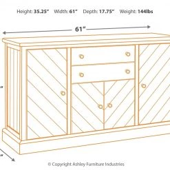 Ashley Furniture Servers Grindleburg - Light Brown - Dining Room Server