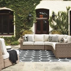 Signature Design By Ashley® Beachcroft - Beige - Sectional Lounge Set Outdoor Sets