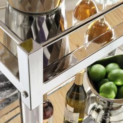 Signature Design By Ashley® Chaseton - Clear/silver Finish - Bar Cart Bars & Bar Carts