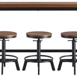 Ashley Furniture Dining Room Sets Quinidad - Black/brown - Rect Drm Counter Tbl Set(4/cn)