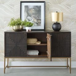 Ashley Furniture Elinmore - Brown/gold Finish - Accent Cabinet