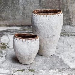 Table Decor Uttermost Dua Terracotta Vases, S/2