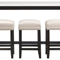 Ashley Furniture Dining Room Sets Anchorville - Dark Brown/white - Rect Drm Counter Tbl Set(4/cn)