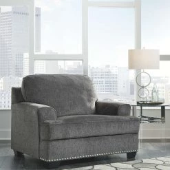 Ashley Furniture Locklin - Carbon - Chair And A Half Chairs