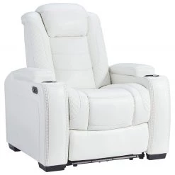 Signature Design By Ashley® Party - White - Pwr Recliner/adj Headrest Chairs