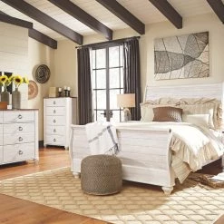 Signature Design By Ashley® Beds Willowton - Attractive - Sleigh Bed