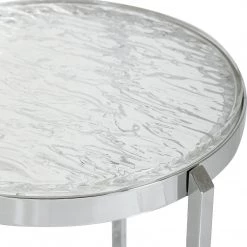 Uttermost Clarence Textured Glass Accent Table