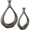 Ashley Furniture Dimaia - Antique Silver Finish - Vase (set Of 2) (2/cs)