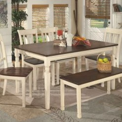 Ashley Furniture Benches Whitesburg - Brown/cottage White - Large Dining Room Bench