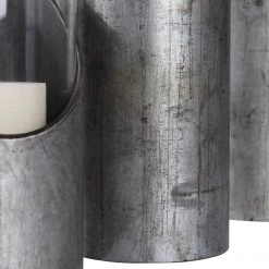 Uttermost Karter Iron & Glass Candleholders Set/3 Table Decor