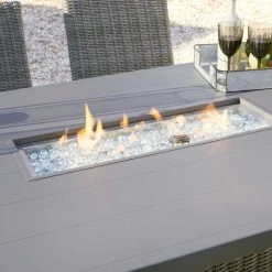 Signature Design By Ashley® Palazzo - Gray - Rect Bar Table W/fire Pit Tables