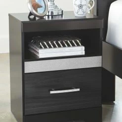 Ashley Furniture Nightstands Starberry - Black - One Drawer Night Stand