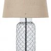 Ashley Furniture Sharmayne - White - Glass Table Lamp (1/cn) - Wrapped With Wire