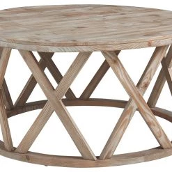 Ashley Furniture Glasslore - Light Grayish Brown - Round Cocktail Table