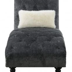 Emerald Home Hutton II Tufted Chaise, Gray