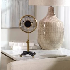 Accessories Uttermost Gio Brass Table Clock