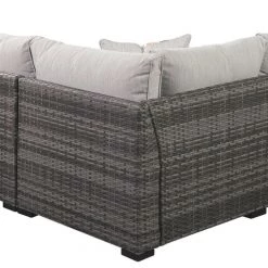 Ashley Furniture Cherry - Gray - Loveseatsec/otto/tbl Set(4/cn)
