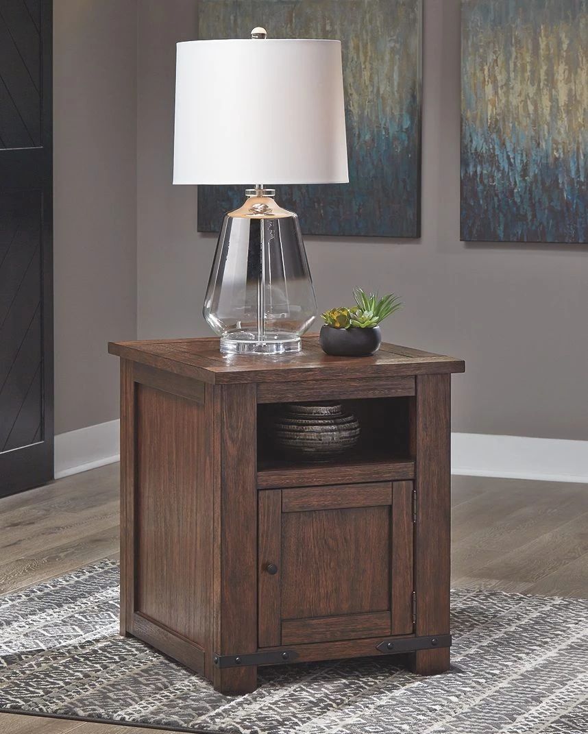 Ashley Furniture Budmore - Brown Dark - Rectangular End Table 6 Ashley Furniture Budmore - Brown Dark - Rectangular End Table