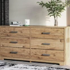 Signature Design By Ashley® Dressers Larstin - Brown - Six Drawer Dresser