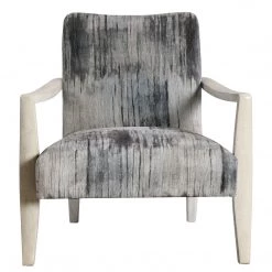 Chairs Uttermost Watercolor Gray Chenille Accent Chair