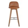 Moe's Home Collection Napoli Leather Barstool Tan