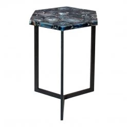 Moe's Home Collection Tables Hexagon Agate Accent Table