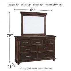 Signature Design By Ashley® Bedroom Sets Brynhurst - Dark Ultimate Best In Class Dresser, Mirror, Panel Bed