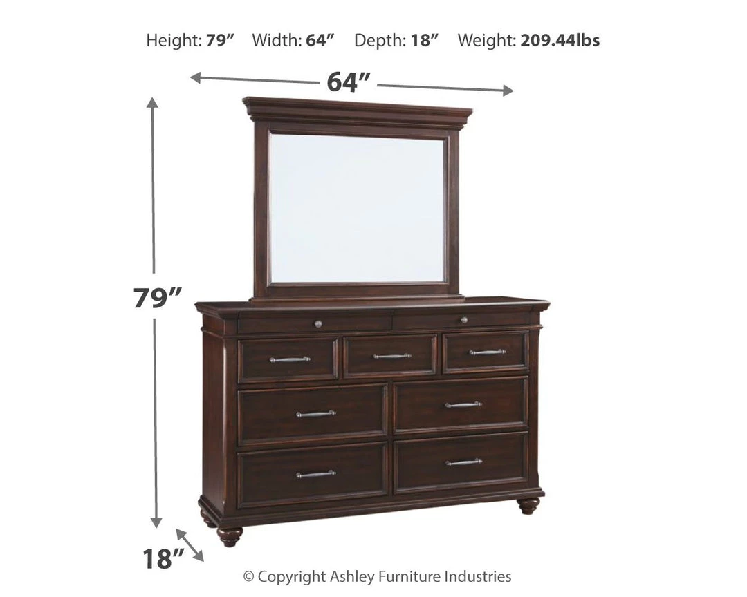Ashley Furniture Dressers Brynhurst - Dark Ultimate Best In Class Dresser, Mirror 11 Ashley Furniture Dressers Brynhurst - Dark Ultimate Best In Class Dresser, Mirror