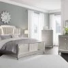 Signature Design By Ashley® Chevanna - Platinum - 7 Pc. - Dresser, Mirror, King Upholstered Panel Bed, 2 Nightstands Bedroom Sets