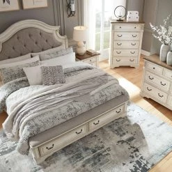 Signature Design By Ashley® Realyn - Chipped Best In Class - Upholstered Bed