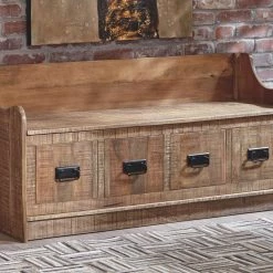 Ashley Furniture Benches Garrettville - Brown - Storage Bench