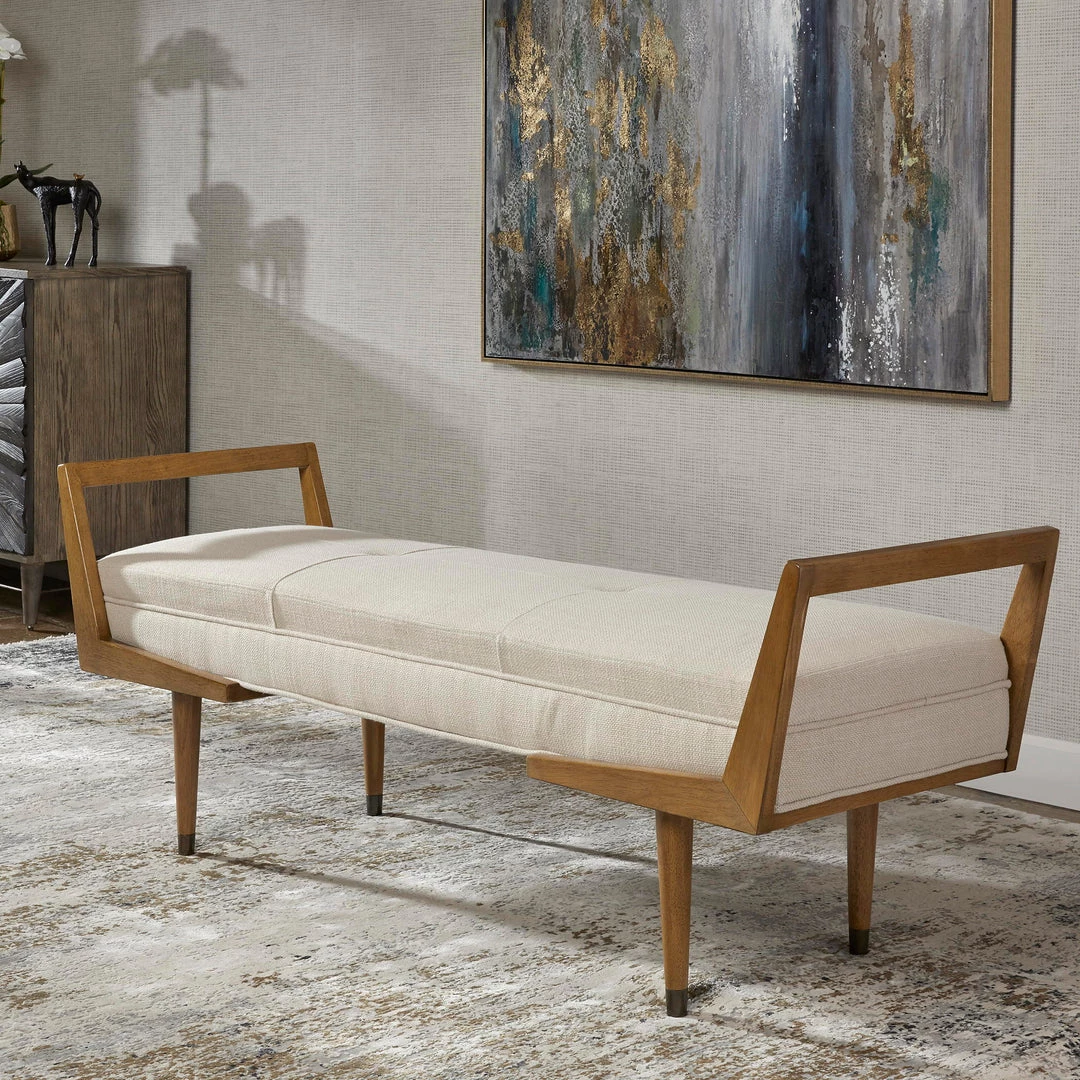 Uttermost Waylon Modern Ivory Bench 7 Uttermost Waylon Modern Ivory Bench