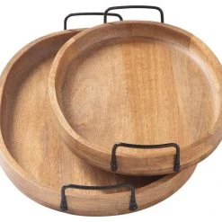 Ashley Furniture Table Decor Jocelyne - Brown/black - Tray Set (2/cn)