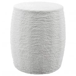 Uttermost Resort White Accent Stool Tables