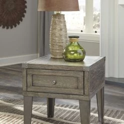 Ashley Furniture Tables Chazney - Rustic Brown - Rectangular End Table