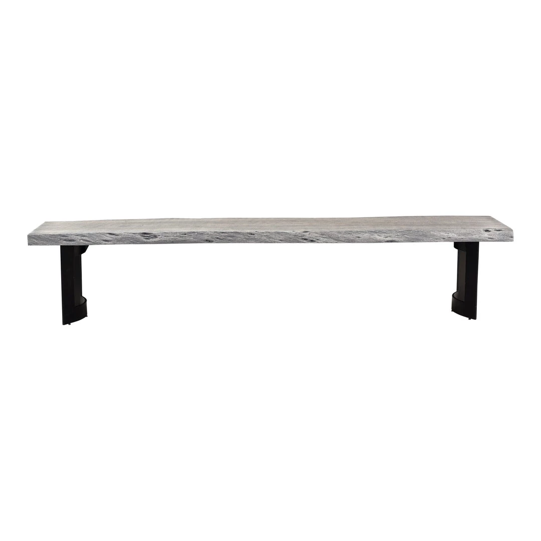 Moe's Home Collection Bent Bench Small Weathered Grey Benches 3 Moe's Home Collection Bent Bench Small Weathered Grey Benches