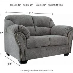Ashley Furniture Loveseats Allmaxx - Pewter - Loveseat 14 Ashley Furniture Loveseats Allmaxx - Pewter - Loveseat